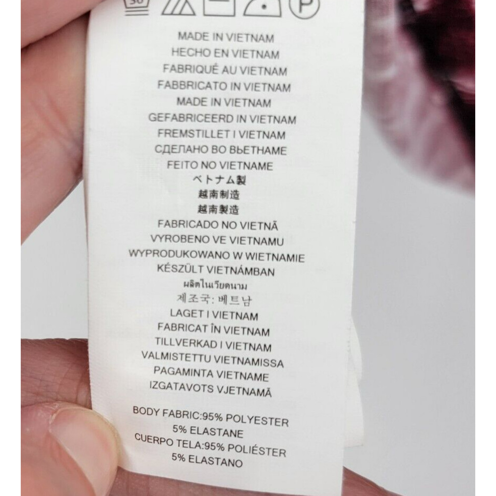 MICHAEL Michael Kors Women's Medium Floral Top Long Bell Sleeve Semi Sheer - Picture 5 of 7